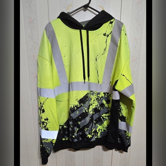 Workers hi vis hoodie - Picture 1 of 8
